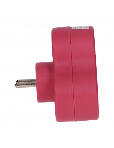 Rozgałęźnik 3x2P+Z, różowy