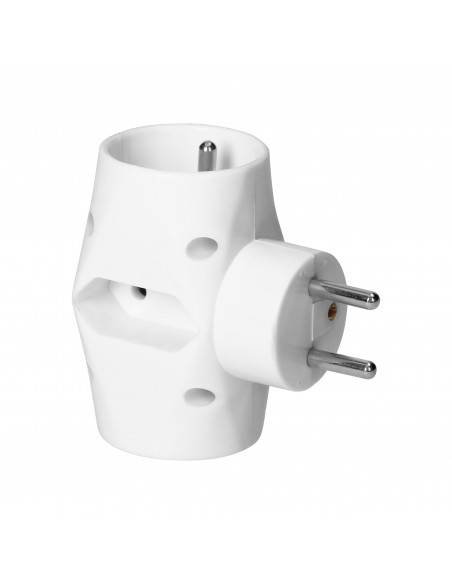 Rozgałęźnik 2x2P+Z, 1x2P/II, biały