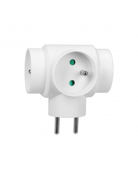 Rozgałęźnik 3x2P+Z, biały