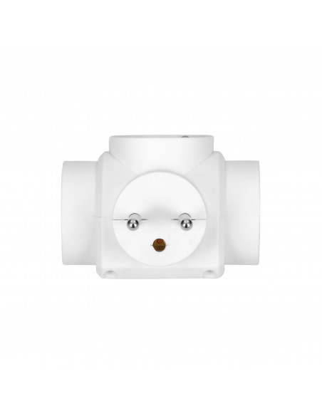 Rozgałęźnik 3x2P+Z, biały