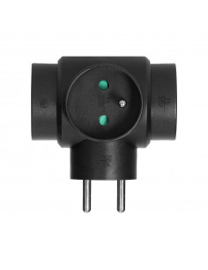 Rozgałęźnik 3x2P+Z, czarny 2