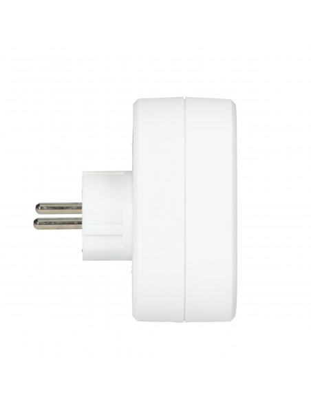Rozgałęźnik trójkątny 3x2P+Z (Schuko), biały