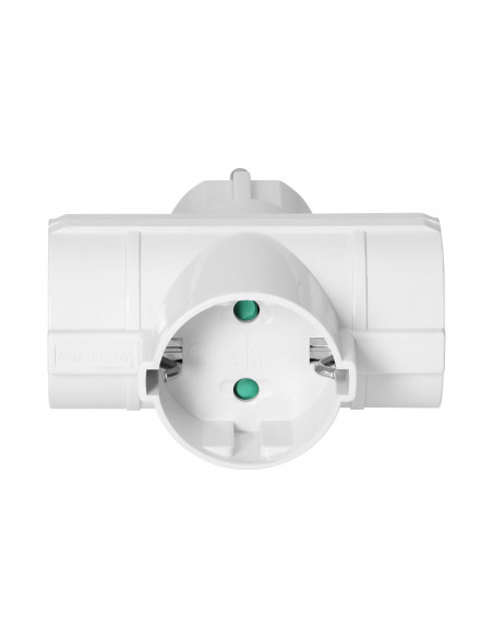 Rozgałęźnik 3x2P+Z (Schuko), biały