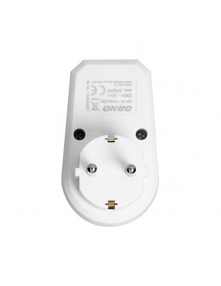 Adapter 1x2P+Z (Schuko) z włącznikiem, biały
