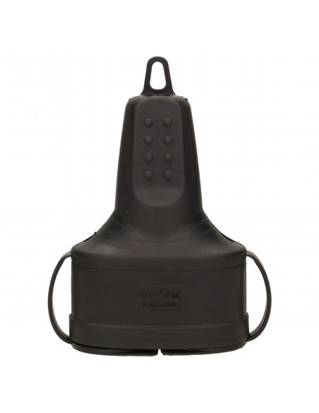 Hermetyczne, podwójne gniazdo gumowe 2P+Z, IP44, wersja schuko