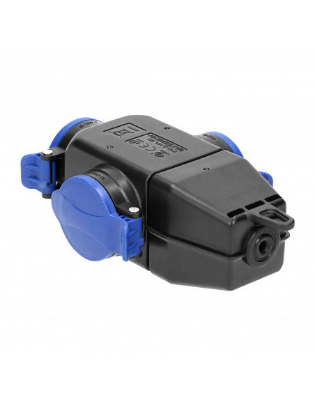 Rozgałęźnik bryzgoszczelny i odporny na uderzenia, IP44, 3 gniazda 2P+Z, 16A, 230V AC