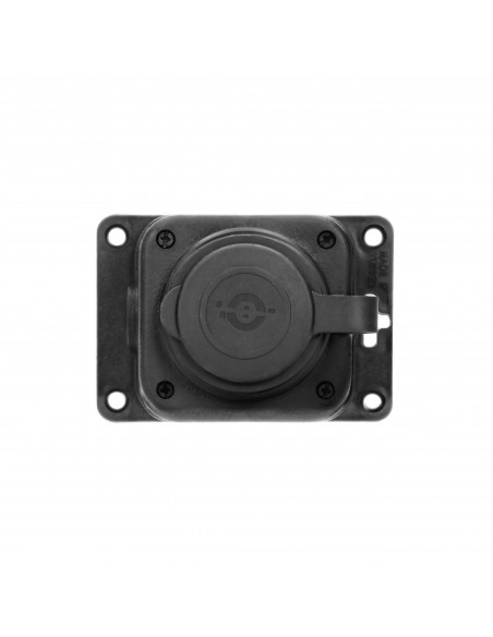 Rozgałęźnik bryzgoszczelny i odporny na uderzenia, IP44, 1 gniazdo 2P+Z, 16A, 230V AC, gumowy, uniepalniony