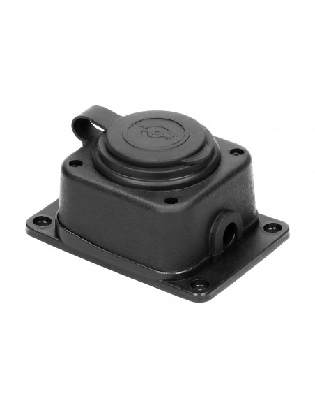  Rozgałęźnik bryzgoszczelny i odporny na uderzenia, IP44, 1 gniazdo 2P+Z, 16A, 230V AC, gumowy, uniepalniony, wersja...