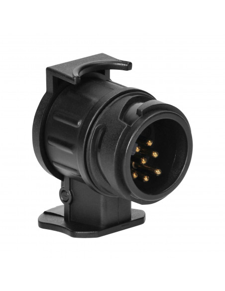 Adapter gniazda przyczepy 13/7-pinowy, tworzywo, 12/24V