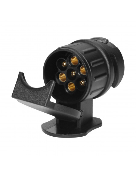 Adapter gniazda przyczepy 13/7-pinowy, tworzywo, 12/24V