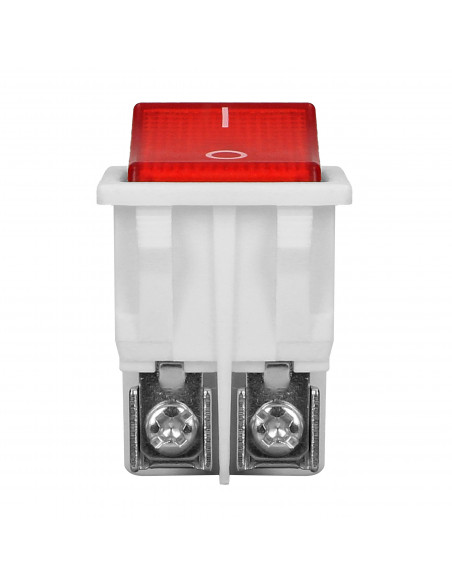 Łącznik kołyskowy podświetlany, biały