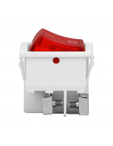 Łącznik kołyskowy podświetlany, biały