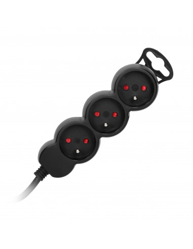 Przedłużacz 3-krotny 2P+Z, 1,5m...