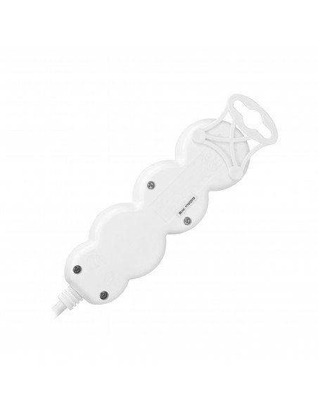 Przedłużacz 3-krotny 2P+Z, 3m H05VV-F 3x1,0mm², Imax 10A, biały