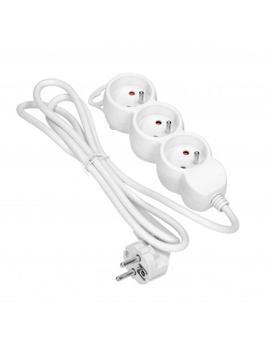 Przedłużacz 3-krotny 2P+Z, 5m H05VV-F...