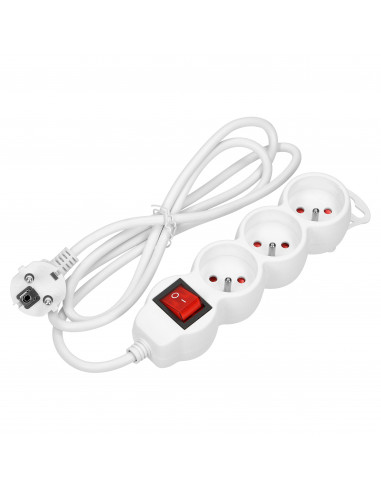 Przedłużacz 3-krotny 2P+Z z...