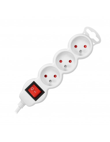 Przedłużacz 3-krotny 2P+Z, z...