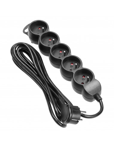 Przedłużacz 5-krotny 2P+Z, 3m H05VV-F...