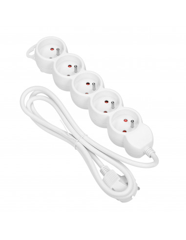 Przedłużacz 5-krotny 2P+Z, 5m H05VV-F...