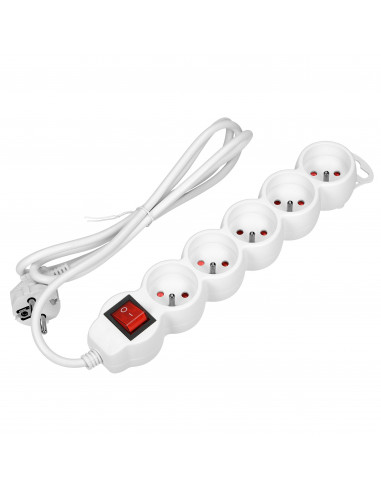 Przedłużacz 5-krotny 2P+Z, z...