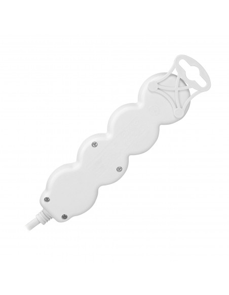 Przedłużacz 3-krotny 2P+Z (schuko) z wyłącznikiem, 1,5m H05VV-F 3x1,0mm², Imax 10A, biały