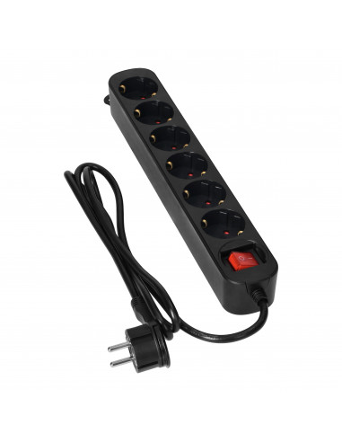 Przedłużacz 6-krotny 2P+Z (Schuko) ,...