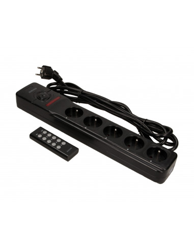 Przedłużacz 5 gniazd 2P+Z, sterowany...