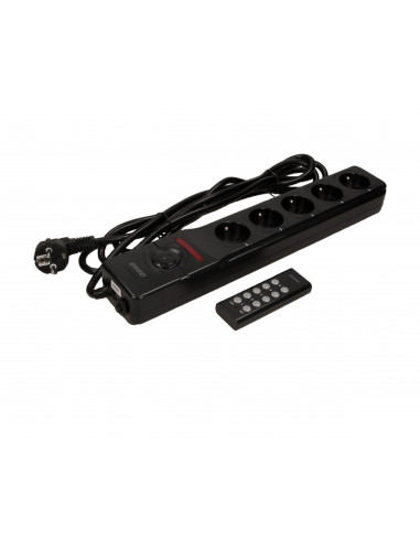 Przedłużacz 5 gniazd 2P+Z, sterowany...