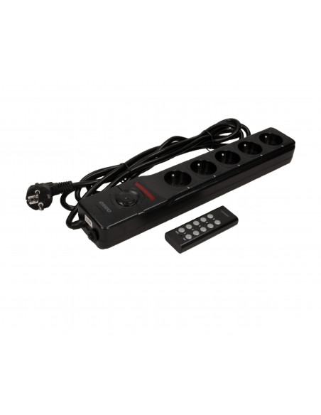 Przedłużacz 5 gniazd 2P+Z, sterowany bezprzewodowo, kabel 3x1,5mm², długość 3m