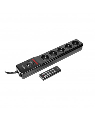 Przedłużacz 5 gniazd 2P+Z, sterowany...