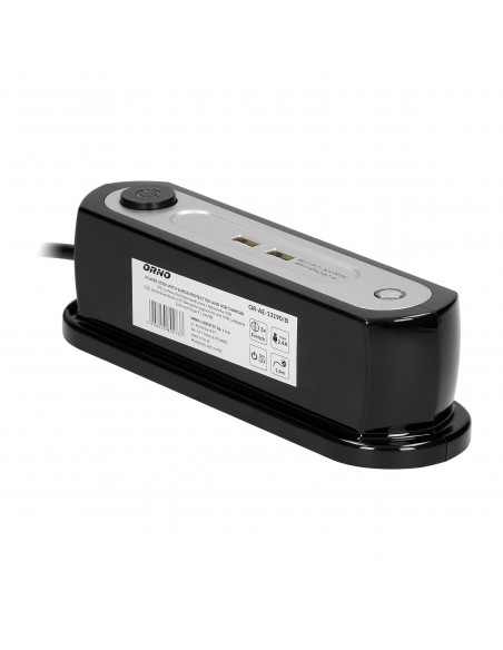  Listwa zasilająca nabiurkowa z wyłącznikiem 3x2P+Z, ładowarka 2xUSB 2.4A, Ogranicznik przepięć TYP 3, kabel...