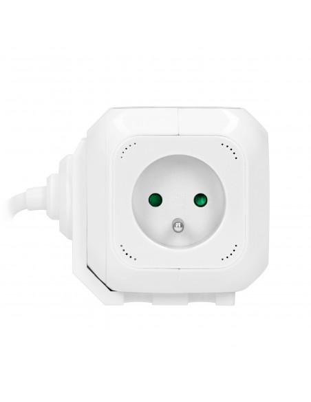 Przedłużacz 4 krotny 2P+Z, ładowarka 2xUSB, 1,4m H05VV-F 3x1mm2, biały