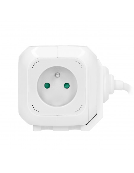 Przedłużacz 4 krotny 2P+Z, ładowarka 2xUSB, 1,4m H05VV-F 3x1mm2, biały