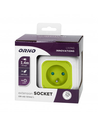 Przedłużacz Kostka 4-krotny z...