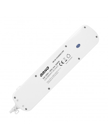  Listwa zasilająca "Multiswitch", 6 gniazd 2P+Z (schuko), kabel 3x1,5mm², długość 1,5m, z wyłącznikami...