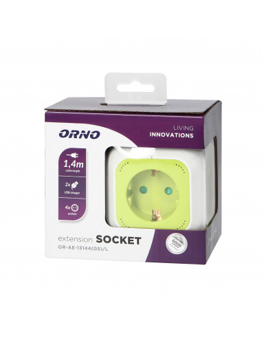 Przedłużacz Kostka 4-krotny(Schuko) z...