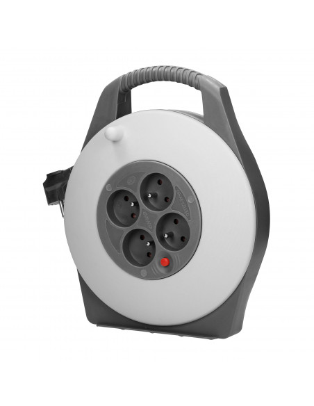 Przedłużacz bębnowy, 4 gniazda 2P+Z, kabel PVC H05VV-F 3x1mm², długość  10m