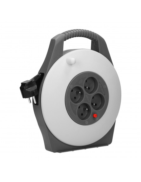 Przedłużacz bębnowy, 4 gniazda 2P+Z, kabel PVC H05VV-F 3x1mm², długość  10m