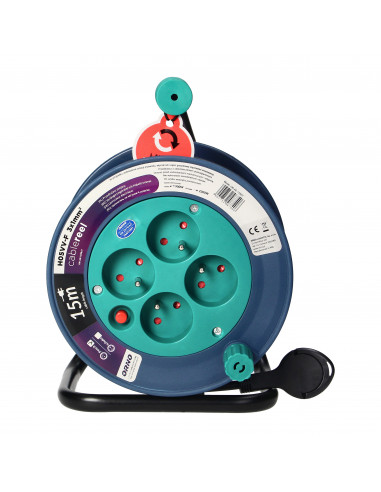 Przedłużacz bębnowy MINI, 4 gniazda...