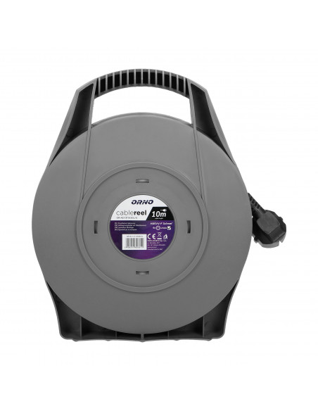 Przedłużacz bębnowy, 4 gniazda 2P+Z (schuko), kabel PVC H05VV-F 3x1mm² , długość 10m