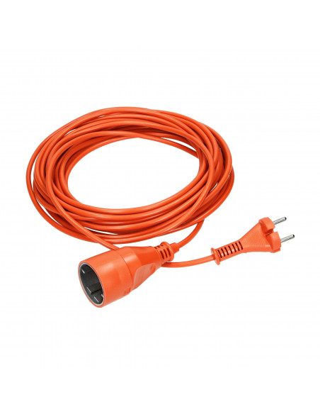 Przedłużacz ogrodowy pomarańczowy zalewany, 1x2P+Z 10m, OMY 2x1mm², 230VAC/10A