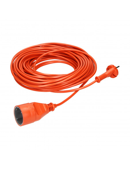 Przedłużacz ogrodowy pomarańczowy zalewany, 1x2P+Z 20m, OMY 2x1mm², 230VAC/10A