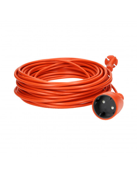 Przedłużacz ogrodowy pomarańczowy zalewany, 1x2P+Z 20m, OMY 2x1mm², 230VAC/10A