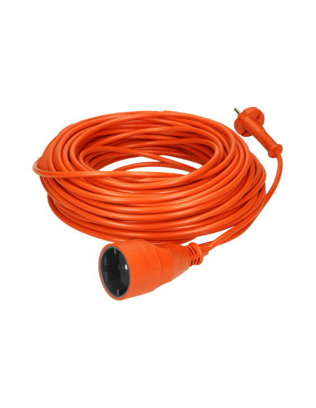 Przedłużacz ogrodowy pomarańczowy zalewany, 1x2P+Z 30m, OMY 2x1mm², 230VAC/10A