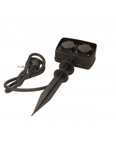 Gniazdo ogrodowe 2x2P+Z, 2300W, IP44,...