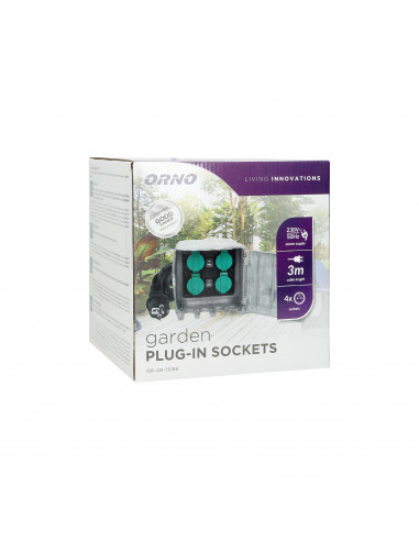  Gniazdo ogrodowe KAMIEŃ, 4x2P+Z,...