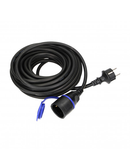  Przedłużacz warsztatowy bryzgoszczelny IP44, 1x2P+Z (schuko) 10m,kabel gumowy olejoodporny H07RN-F 3x1,5mm²,...