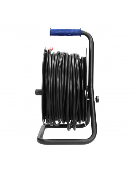  Przedłużacz bębnowy, 4 gniazda 2P+Z, kabel PVC H05VV-F 3x1,5mm², długość - 50m, STAŁE GNIAZDA, termik,...