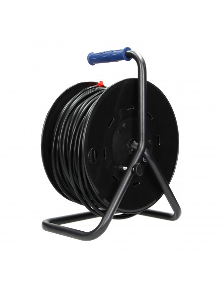  Przedłużacz bębnowy, 4 gniazda 2P+Z, kabel PVC H05VV-F 3x1,5mm², długość - 50m, STAŁE GNIAZDA, termik,...