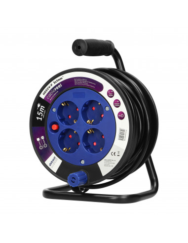 Przedłużacz bębnowy MINI, 4 gniazda...